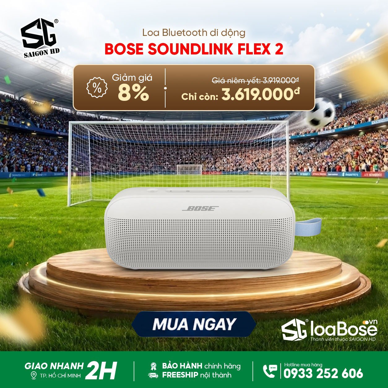 Khuyến mãi giảm giá loa Bluetooth di động Bose SoundLink Flex 2 chính hãng rẻ nhất 2026