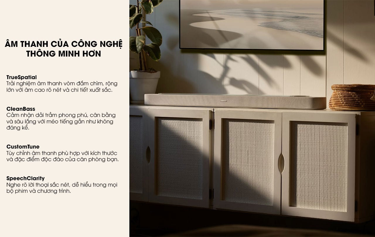 Các tính năng công nghệ nổi bật của loa thanh Bose LifeStyle Ultra SoundBar cao cấp chính hãng