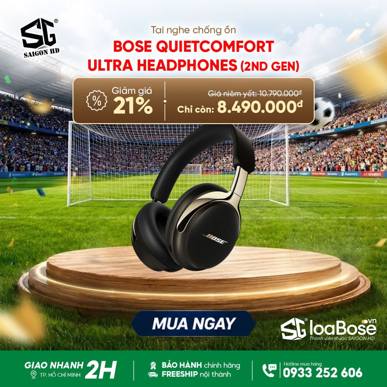 Khuyến mãi giảm giá tai nghe không dây chống ồn Bose QuietComfort Ultra Headphones 2 chính hãng rẻ nhất 2026