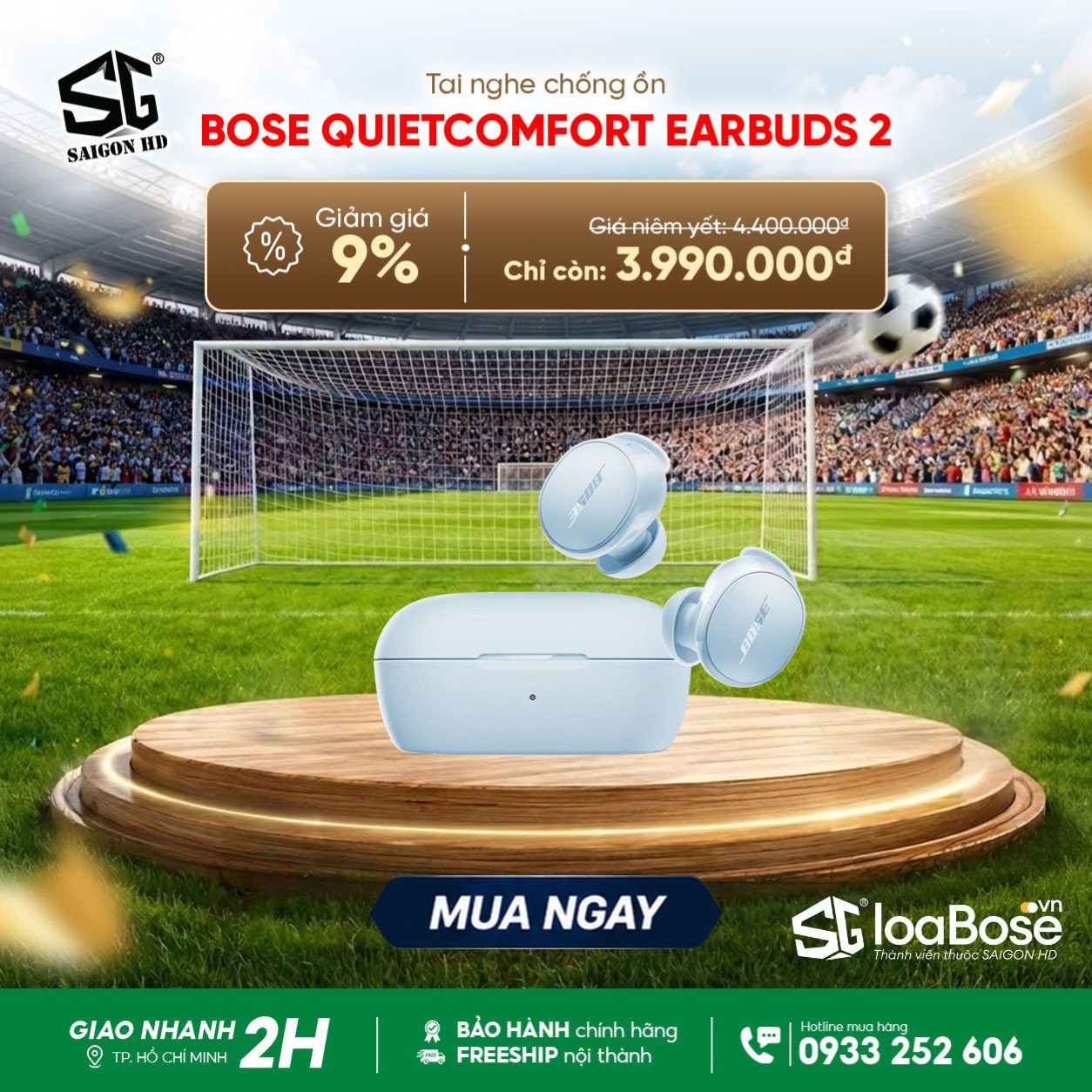 Khuyến mãi tai nghe True Wireless chống ồn Bose Quietcomfort Earbuds 2 chính hãng rẻ nhất 2026