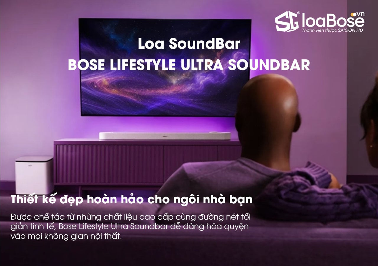 Loa thanh Bose LifeStyle Ultra SoundBar được thiết kế cao cấp, sang trọng