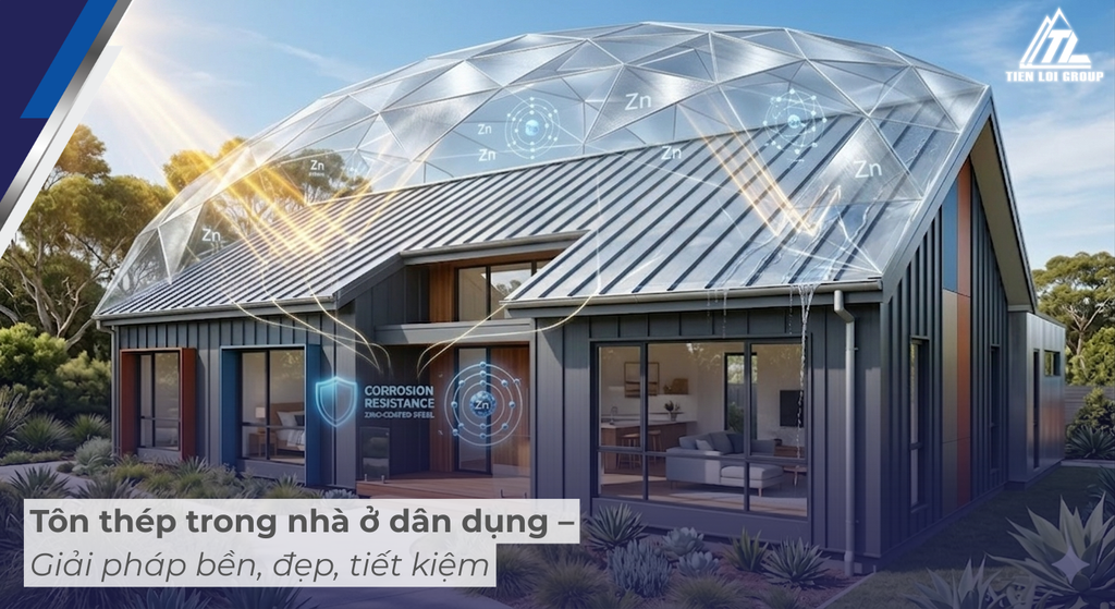 TÔN THÉP TRONG NHÀ Ở DÂN DỤNG – GIẢI PHÁP BỀN, ĐẸP, TIẾT KIỆM