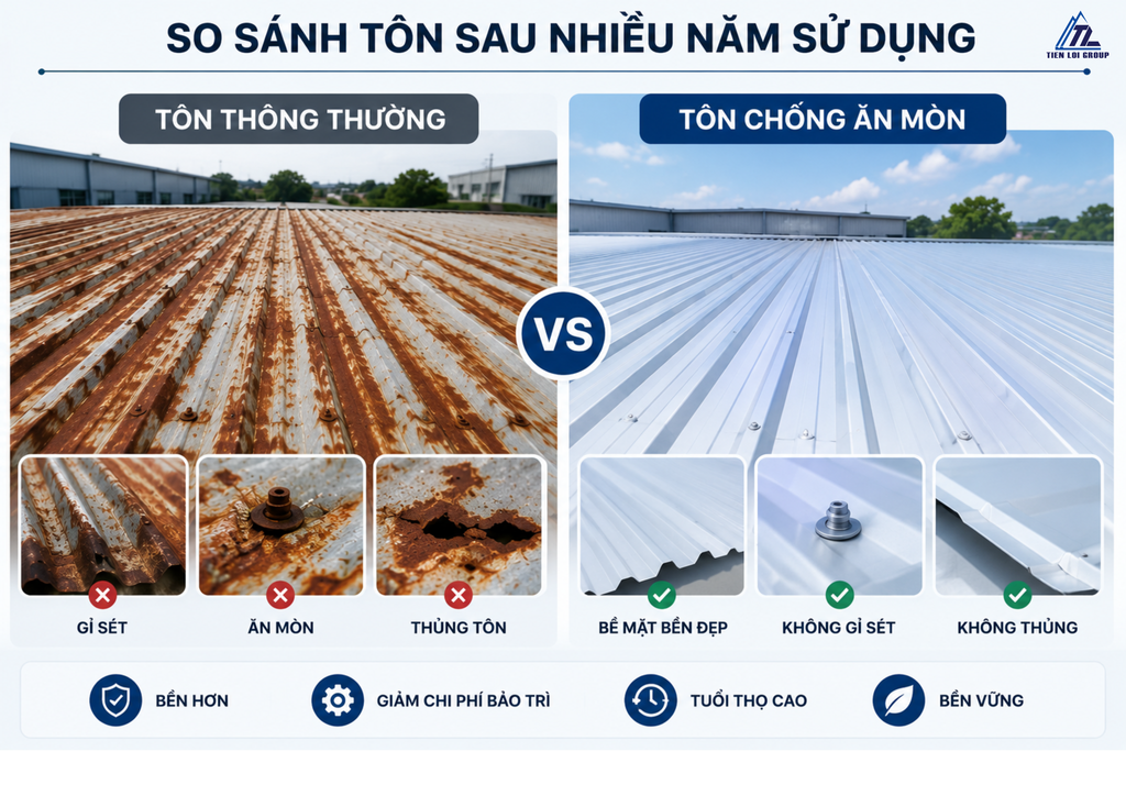 XU HƯỚNG SỬ DỤNG TÔN CHỐNG ĂN MÒN NĂM 2026: GIẢI PHÁP BỀN VỮNG CHO CÔNG TRÌNH