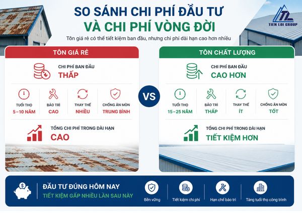 GIÁ RẺ HAY CHẤT LƯỢNG? ĐIỀU GÌ THỰC SỰ QUAN TRỌNG KHI CHỌN TÔN CHO CÔNG TRÌNH