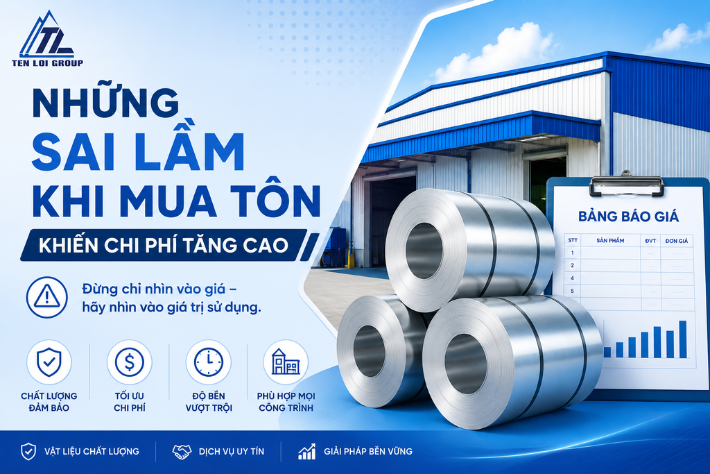 NHỮNG SAI LẦM THƯỜNG GẶP KHI MUA TÔN KHIẾN CHI PHÍ TĂNG CAO