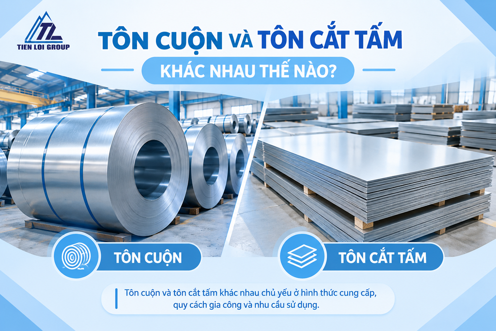 TÔN CUỘN VÀ TÔN CẮT TẤM KHÁC NHAU THẾ NÀO? CÁCH LỰA CHỌN PHÙ HỢP NHẤT