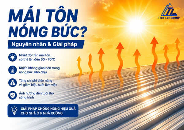 MÁI TÔN NÓNG BỨC? NGUYÊN NHÂN VÀ 8 GIẢI PHÁP GIẢM NHIỆT HIỆU QUẢ CHO NHÀ Ở, NHÀ XƯỞNG...