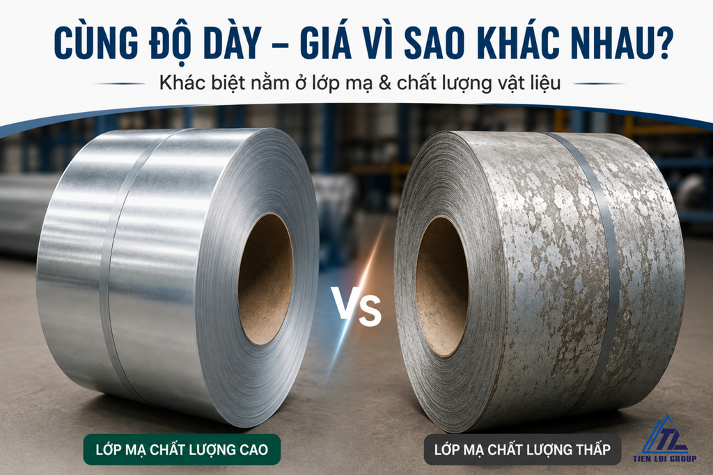 VÌ SAO CÙNG ĐỘ DÀY NHƯNG GIÁ TÔN LẠI KHÁC NHAU? 7 YẾU TỐ QUYẾT ĐỊNH CHẤT LƯỢNG VÀ GIÁ THÀNH
