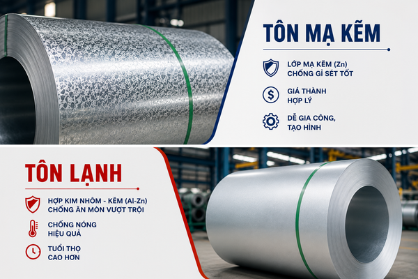 TÔN MẠ KẼM VÀ TÔN LẠNH KHÁC NHAU THẾ NÀO? NÊN CHỌN LOẠI NÀO CHO CÔNG TRÌNH