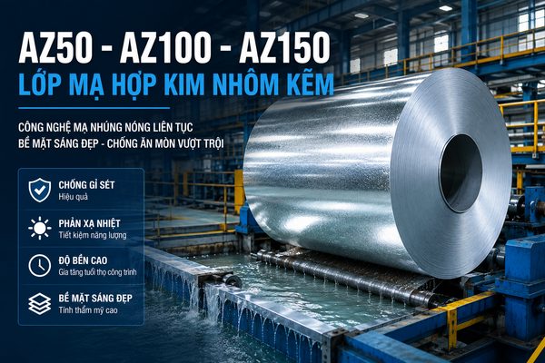 LỚP AZ50, AZ100, AZ150 LÀM GÌ? CÁCH CHỌN LỚP MẠ PHÙ HỢP CHO CÔNG TRÌNH