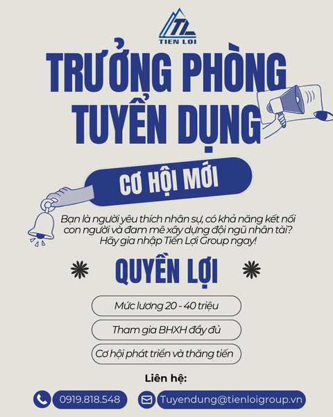 TUYỂN DỤNG TRƯỞNG PHÒNG TUYỂN DỤNG