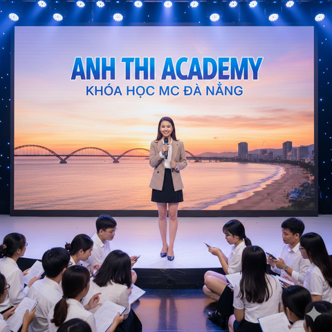 Xây dựng sự tự tin, kỹ năng làm chủ sân khấu cùng MC Anh Thi – Anh Thi Academy tại Đà Nẵng.