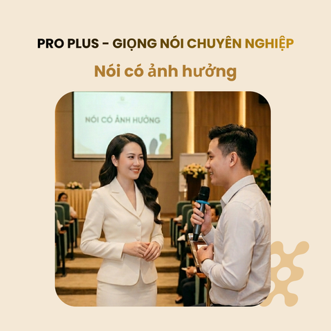 Khoá học giọng nói chuyên nghiệp ( PRO PLUS ) - Nói để dẫn dắt tại Anh Thi Academy