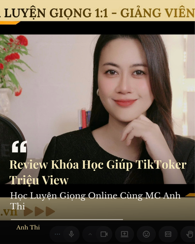 Review Khóa Học Giúp TikToker Triệu View Khi Học Luyện Giọng Online Cùng MC Anh Thi