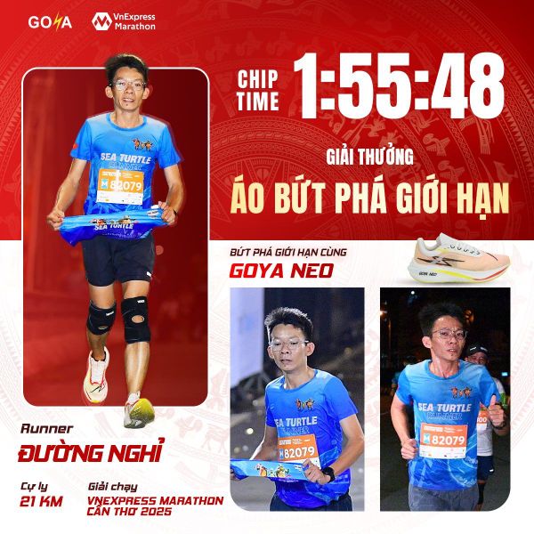 CHÚC MỪNG ĐƯỜNG NGHỈ BỨT PHÁ GIỚI HẠN THÀNH CÔNG TẠI VNEXPRESS MARATHON CẦN THƠ CỰ LY 21KM!