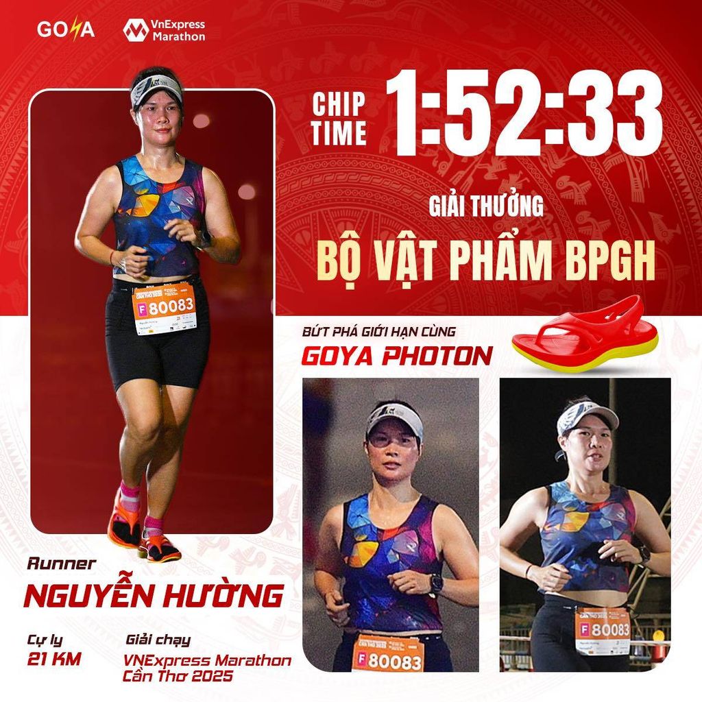 CHÚC MỪNG NGUYỄN HƯỜNG BỨT PHÁ GIỚI HẠN THÀNH CÔNG TẠI VNEXPRESS MARATHON CẦN THƠ CỰ LY 21KM!