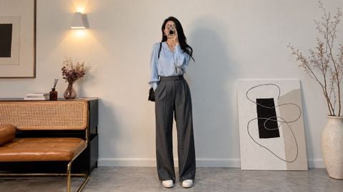 Quần ống suông mặc với áo gì đẹp nữ? Gợi ý phối đồ trẻ, gọn dáng