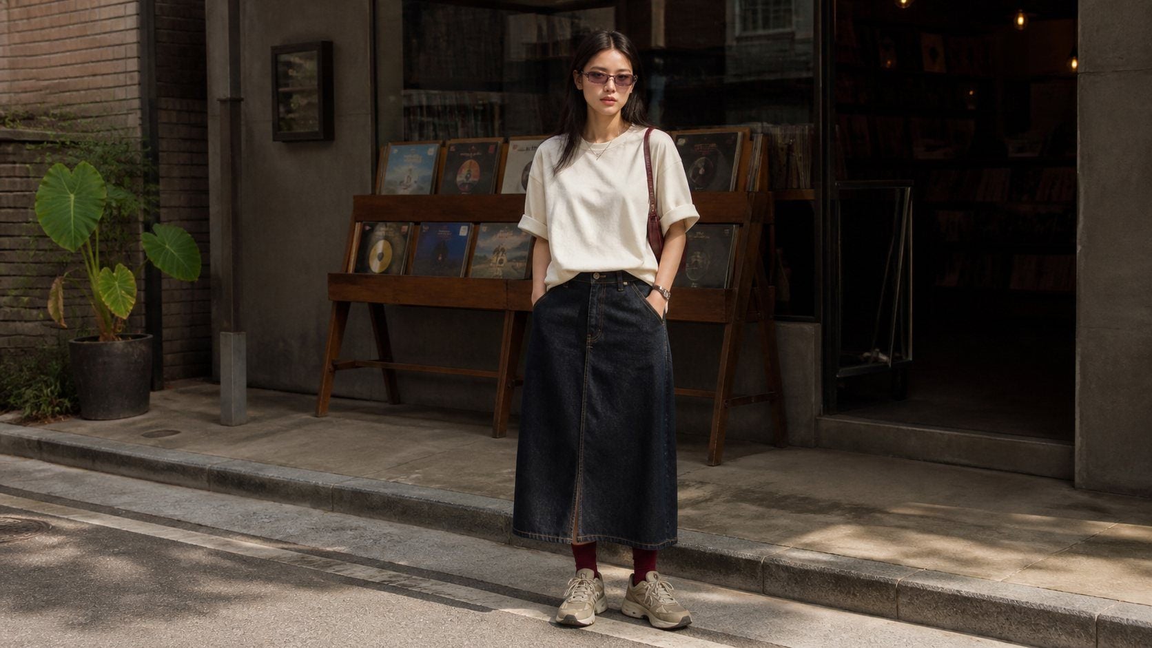 Outfit streetwear nữ thể hiện dấu ấn cá nhân bằng màu nhấn