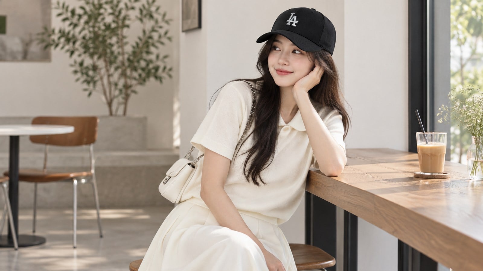 3. Chọn màu và logo theo outfit với nón kết MLB