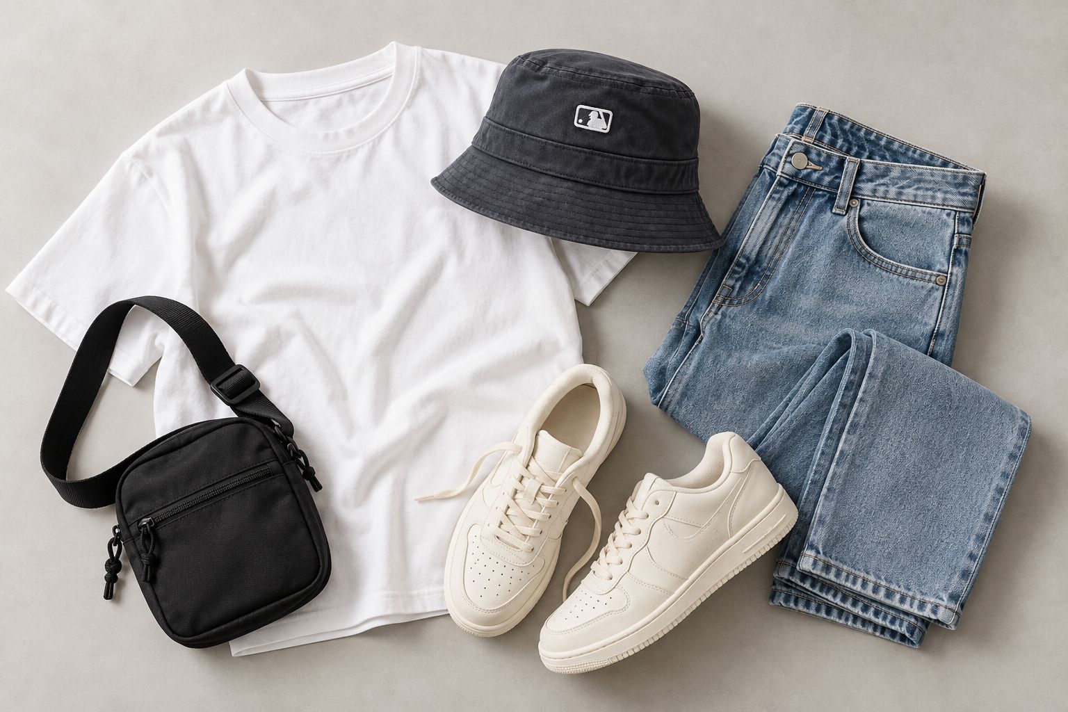 Chọn màu và logo mũ bucket theo outfit