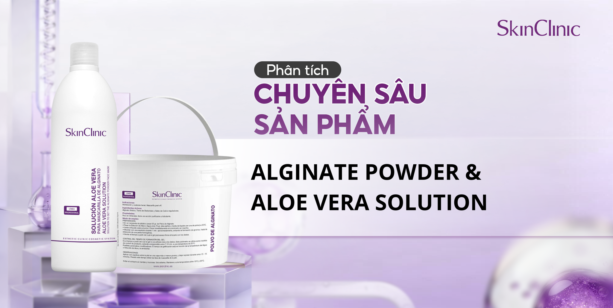 PHÂN TÍCH CHUYÊN SÂU SẢN PHẨM  COMBO MẶT NẠ TẢO ALGINATE + DUNG DỊCH ALOE VERA