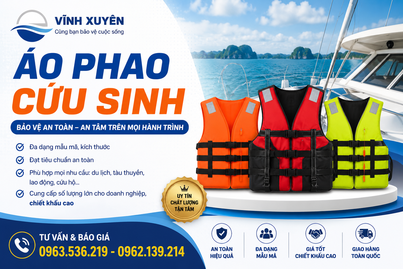 Áo phao cứu sinh: Các loại, tiêu chuẩn & cách chọn