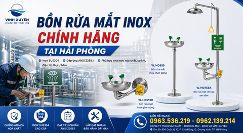 Bồn rửa mắt inox chính hãng tại Hải Phòng