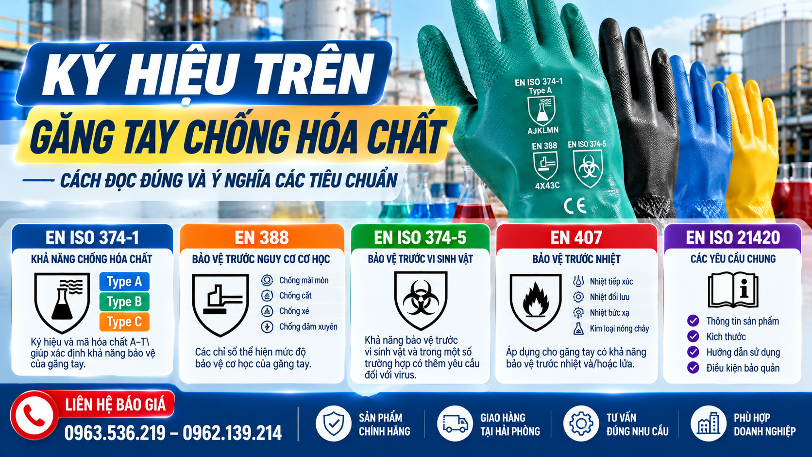 Cách Đọc Ký Hiệu Trên Găng Tay Chống Hóa Chất