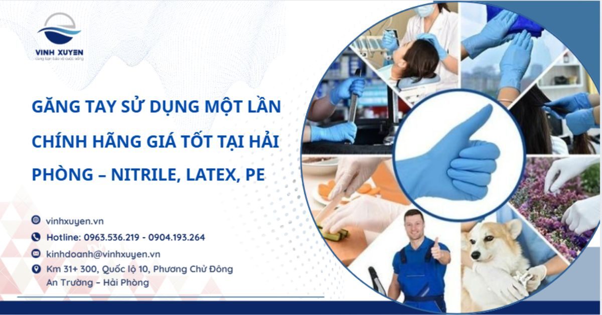Găng Tay Sử Dụng Một Lần Chính Hãng Giá Tốt Tại Hải Phòng – Nitrile, Latex, PE