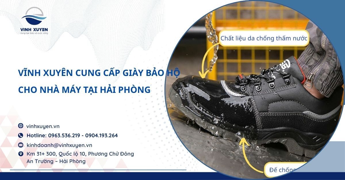 Vĩnh Xuyên Cung Cấp Giày Bảo Hộ Cho Nhà Máy Tại Hải Phòng