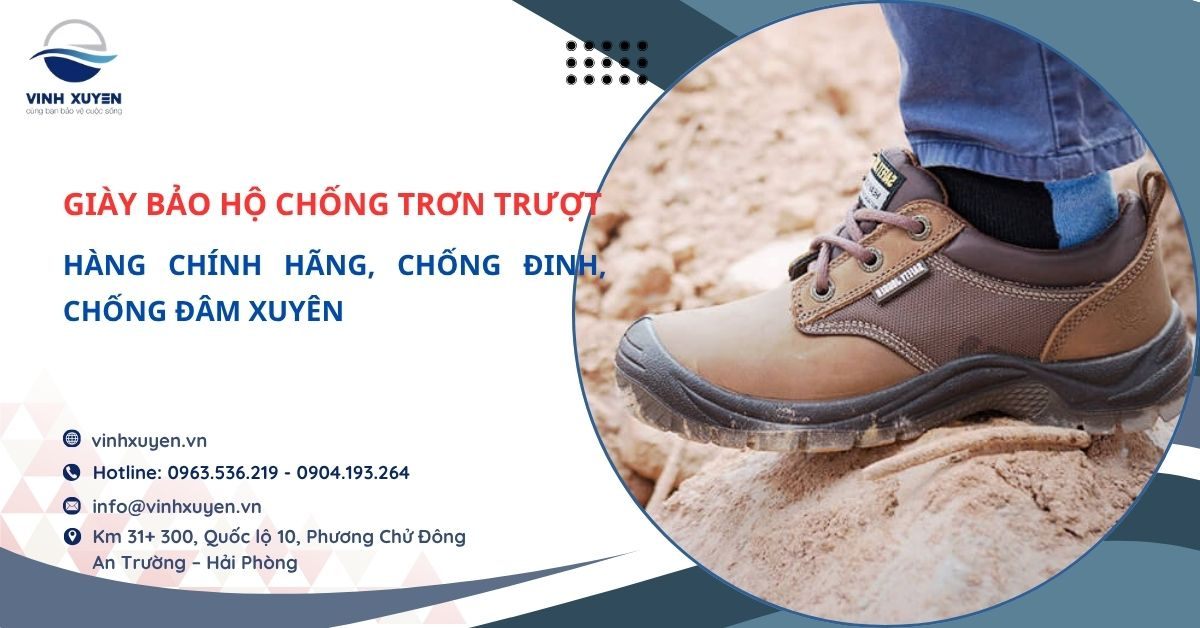 Giày Bảo Hộ Chống Trơn Trượt SRC Chống Dầu Chống Đâm Xuyên