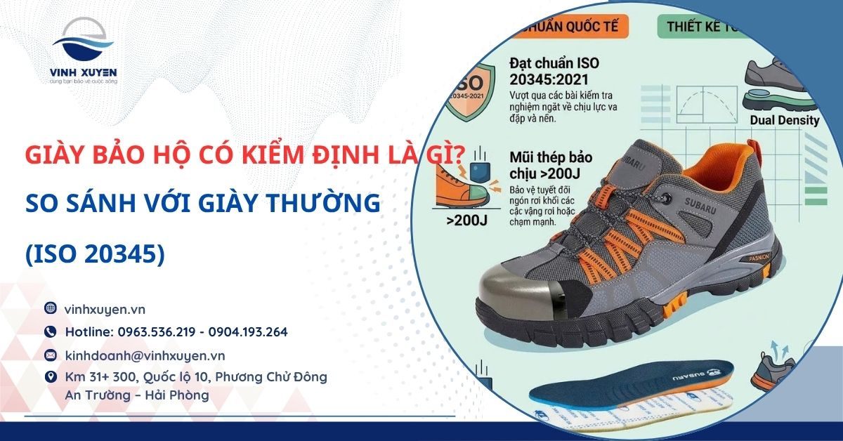 Giày Bảo Hộ Có Kiểm Định Là Gì? So Sánh Với Giày Thường (ISO 20345)