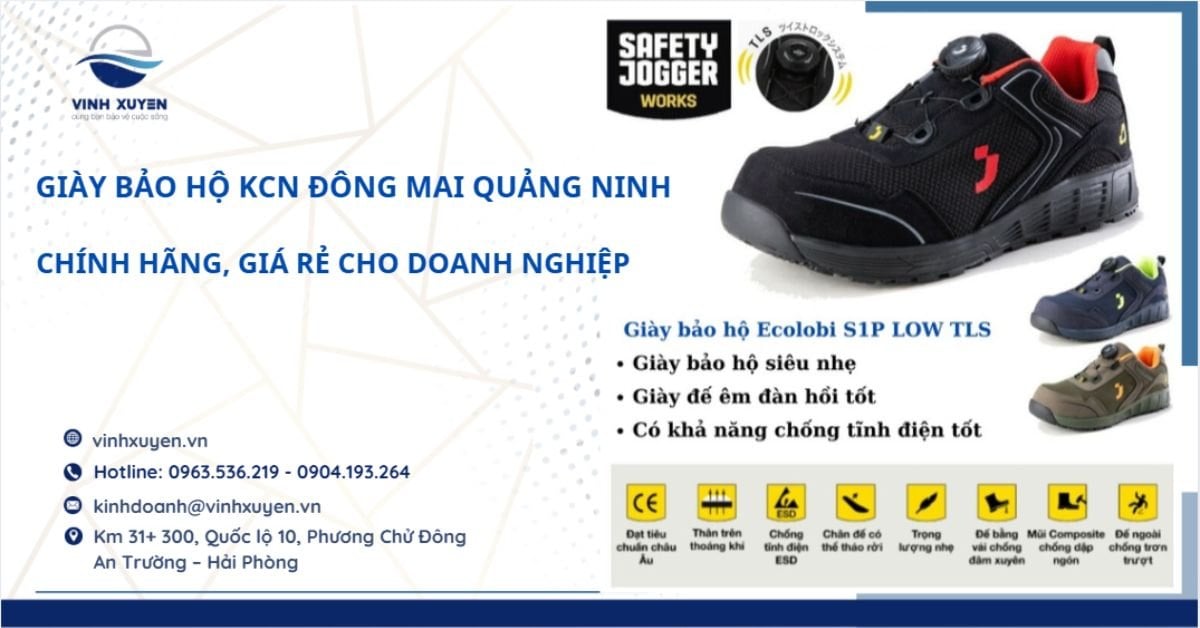 Giày Bảo Hộ KCN Đông Mai Quảng Ninh – Chính Hãng, Chống Tĩnh Điện, Giao Nhanh