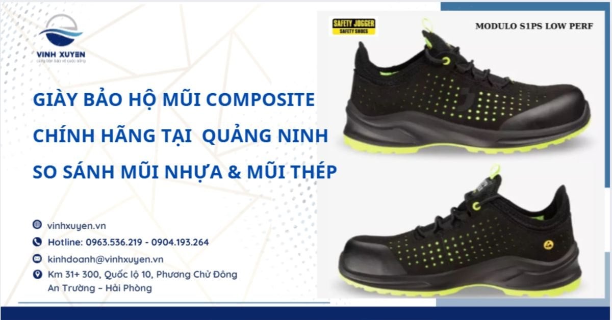 Giày Bảo Hộ Mũi Composite Quảng Ninh – So Sánh Mũi Nhựa & Mũi Thép
