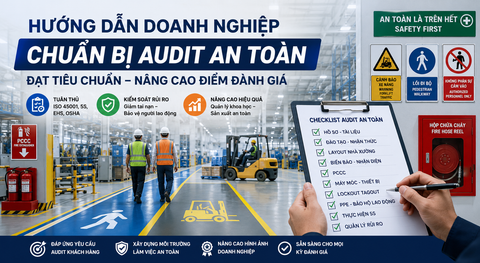 Hướng dẫn chuẩn bị audit an toàn nhà máy tiêu chuẩn 5S, ISO 45001