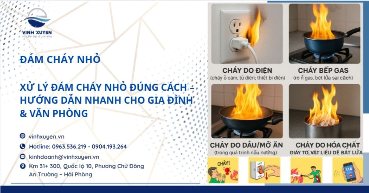 Xử lý đám cháy nhỏ đúng cách – Hướng dẫn nhanh cho gia đình & văn phòng