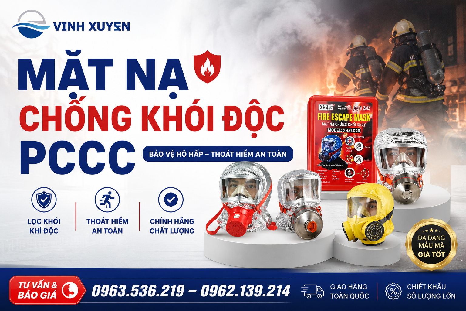Mặt Nạ Chống Khói Độc PCCC Chính Hãng | Mặt Nạ Thoát Hiểm