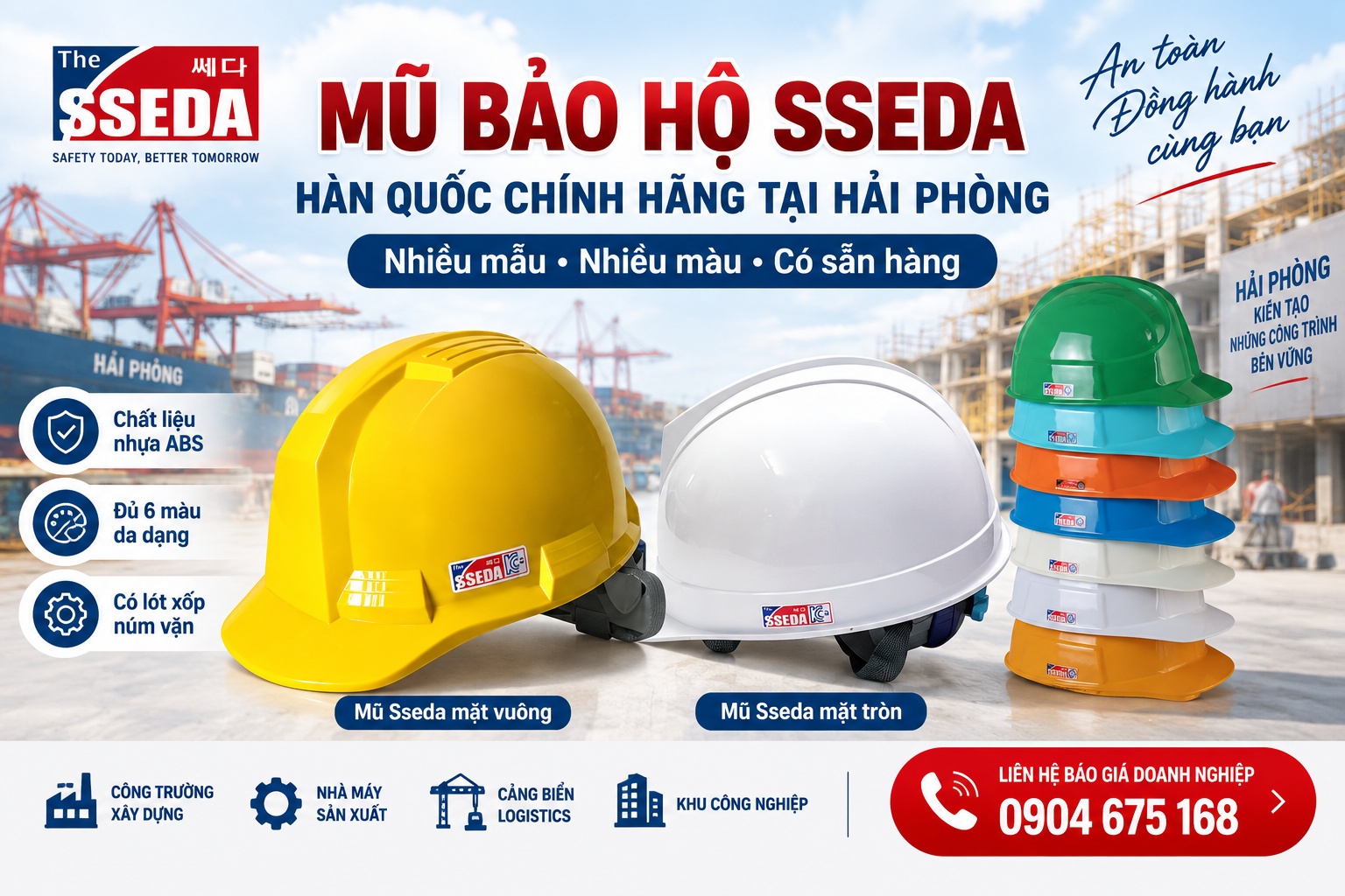 Mũ bảo hộ Sseda Hàn Quốc chính hãng tại Hải Phòng