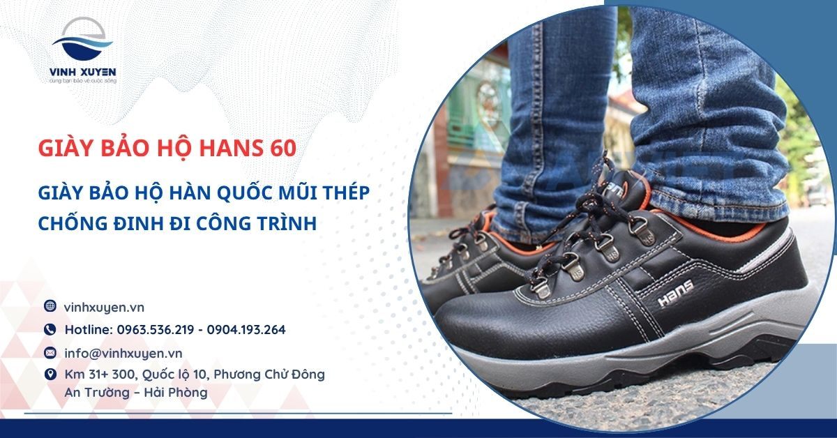 Giày bảo hộ Hans HS-60 chính hãng – Nhẹ, êm, chống trượt tốt