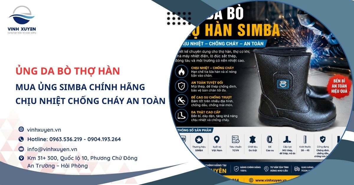 Mua ủng da bò thợ hàn Simba: chịu nhiệt chống cháy an toàn