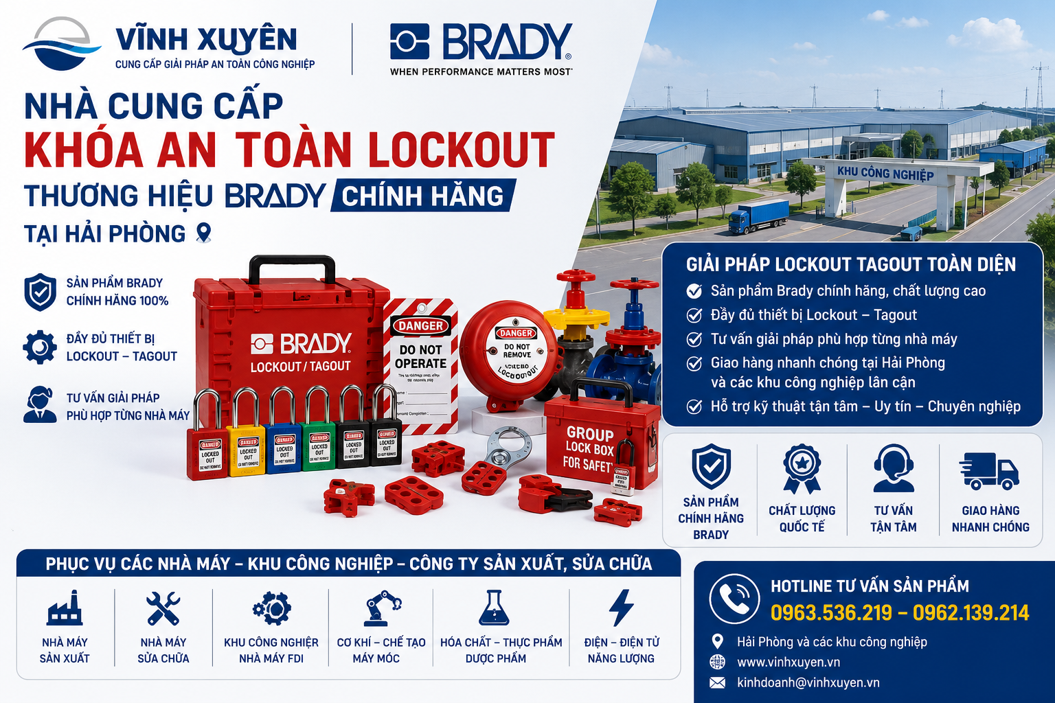 Khóa an toàn Brady chính hãng tại Hải Phòng