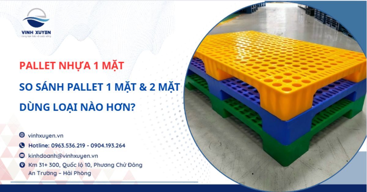 Pallet Nhựa 1 Mặt Là Gì? So Sánh Pallet 1 Mặt & 2 Mặt Tại Hải Phòng