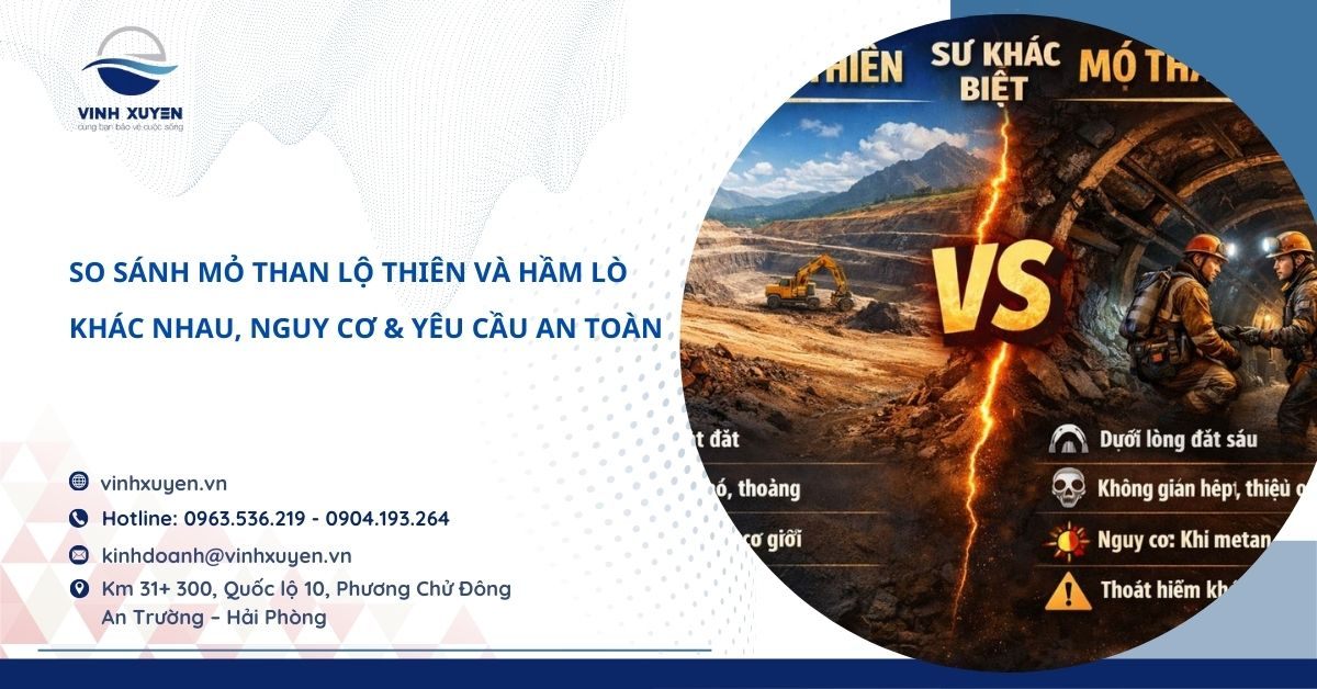 So Sánh Mỏ Than Lộ Thiên Và Hầm Lò: Khác Nhau, Nguy Cơ & Yêu Cầu An Toàn