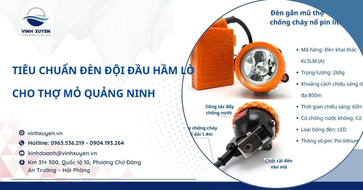 Tiêu Chuẩn Đèn Đội Đầu Hầm Lò Cho Thợ Mỏ Quảng Ninh