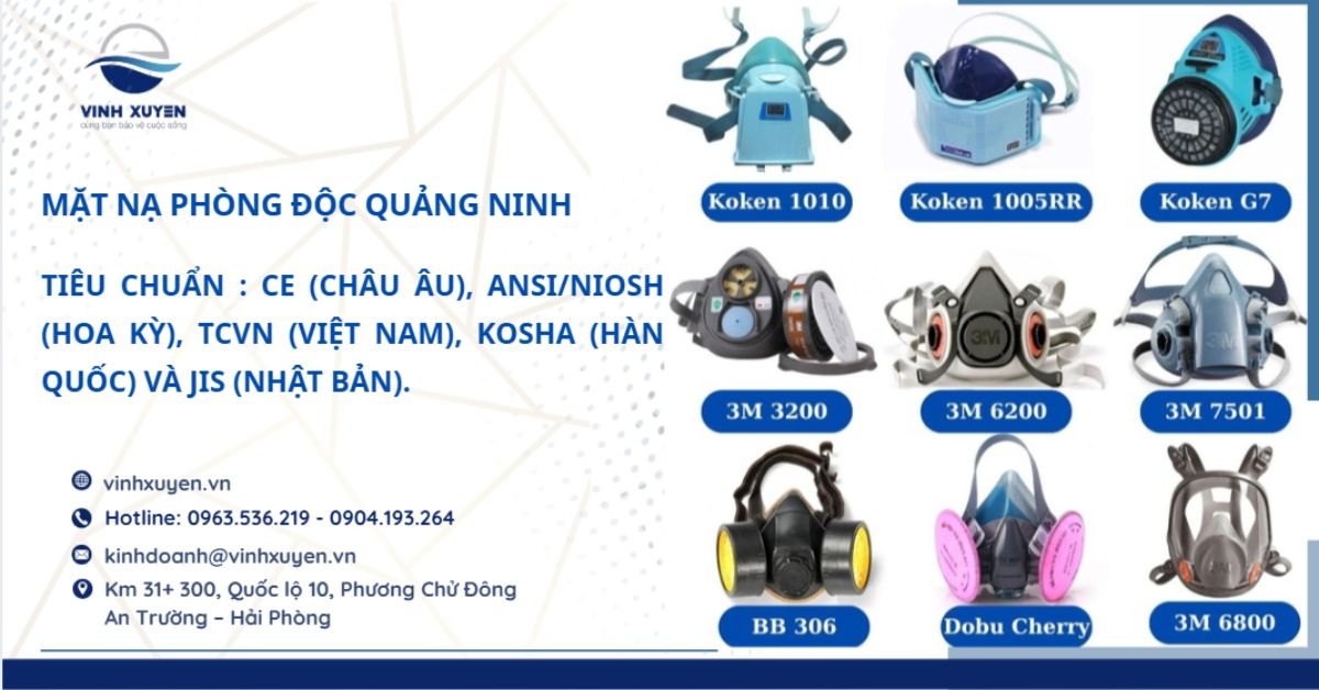 Tiêu chuẩn mặt nạ phòng độc tại Quảng Ninh: người lao động và doanh nghiệp nên biết