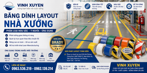 Ý nghĩa màu sắc băng dính layout nhà xưởng theo tiêu chuẩn 5S