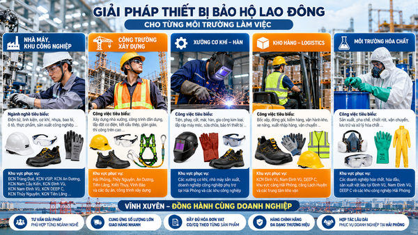 Giải pháp thiết bị bảo hộ theo từng ngành nghề