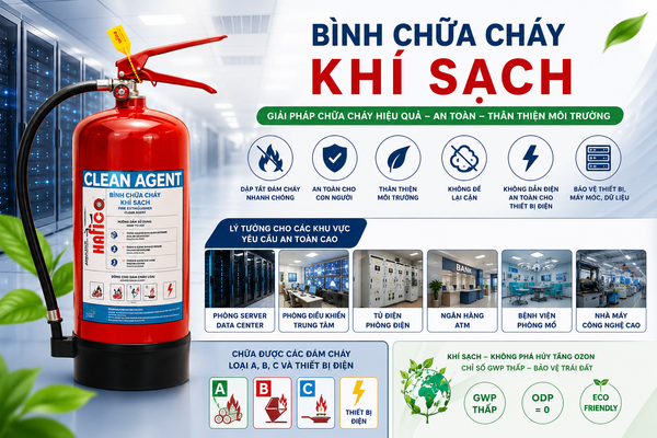Bình chữa cháy khí sạch thân thiện môi trường