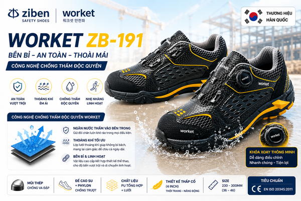 Giày bảo hộ Worket Ziben 191 chính hãng