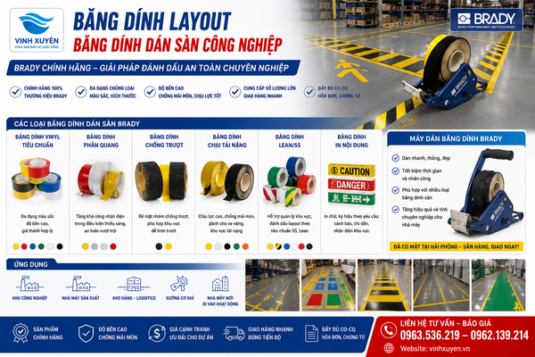 Các loại băng dinh layout dán sàn công nghiệp